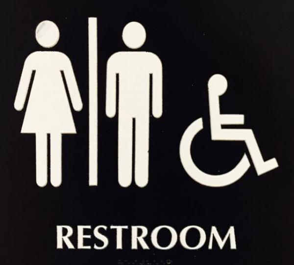 female icon/male icon/handicap icon restroom sign