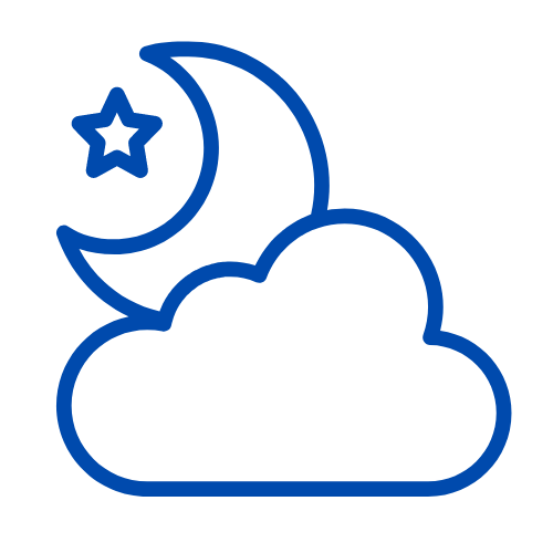 cloud and moon icon