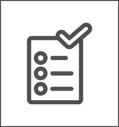 simple line drawing of a check list 