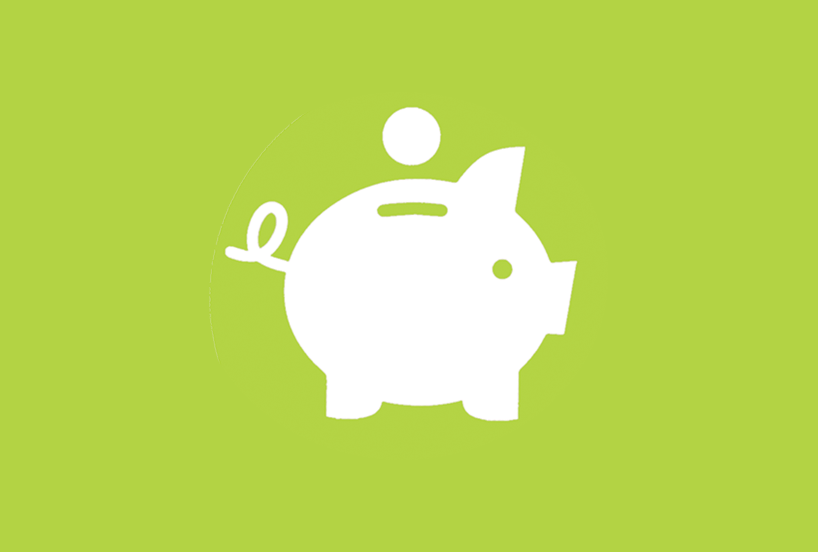 Financial Wellness Icon Shape of a piggy bank