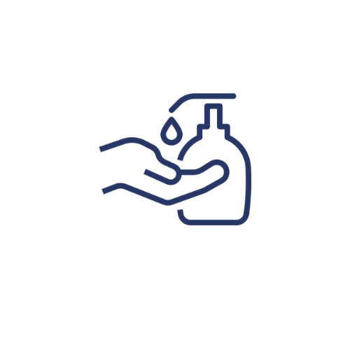 Illustration of hand sanitizer application