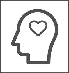 a simple outline line drawing of a a head viewed from the side 