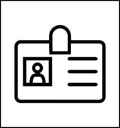 icon of a staff I D badge