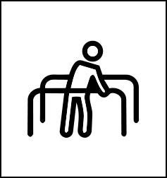 icon of a person using balancing bars