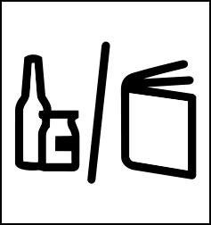 Icon of a bottle, a can, and a book